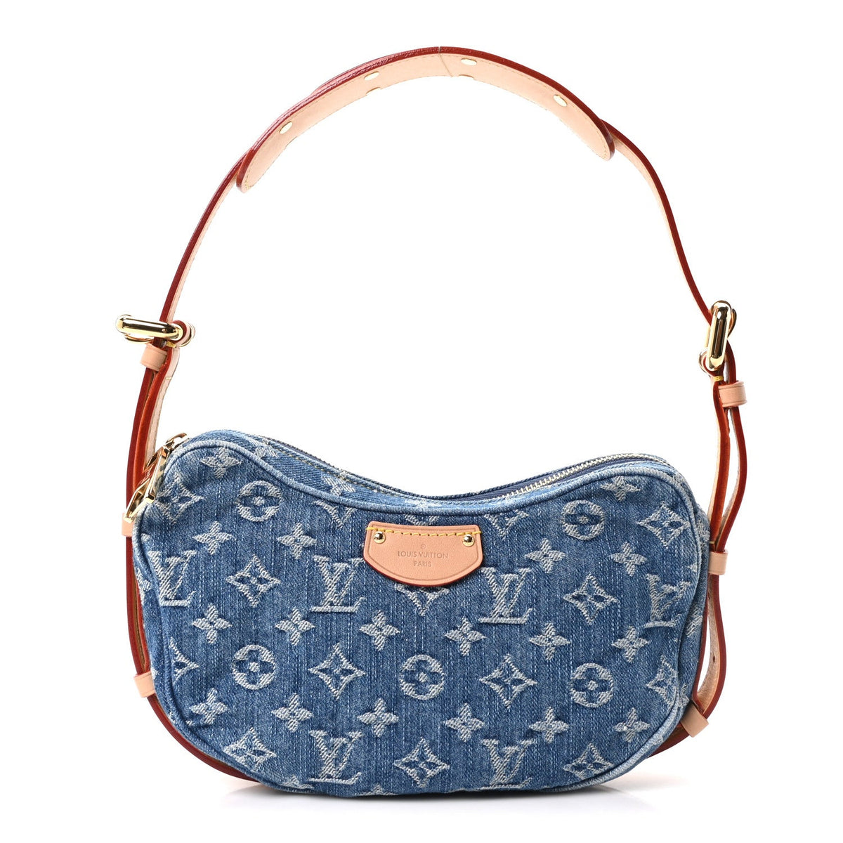 Monogram Denim Croissant MM Blue