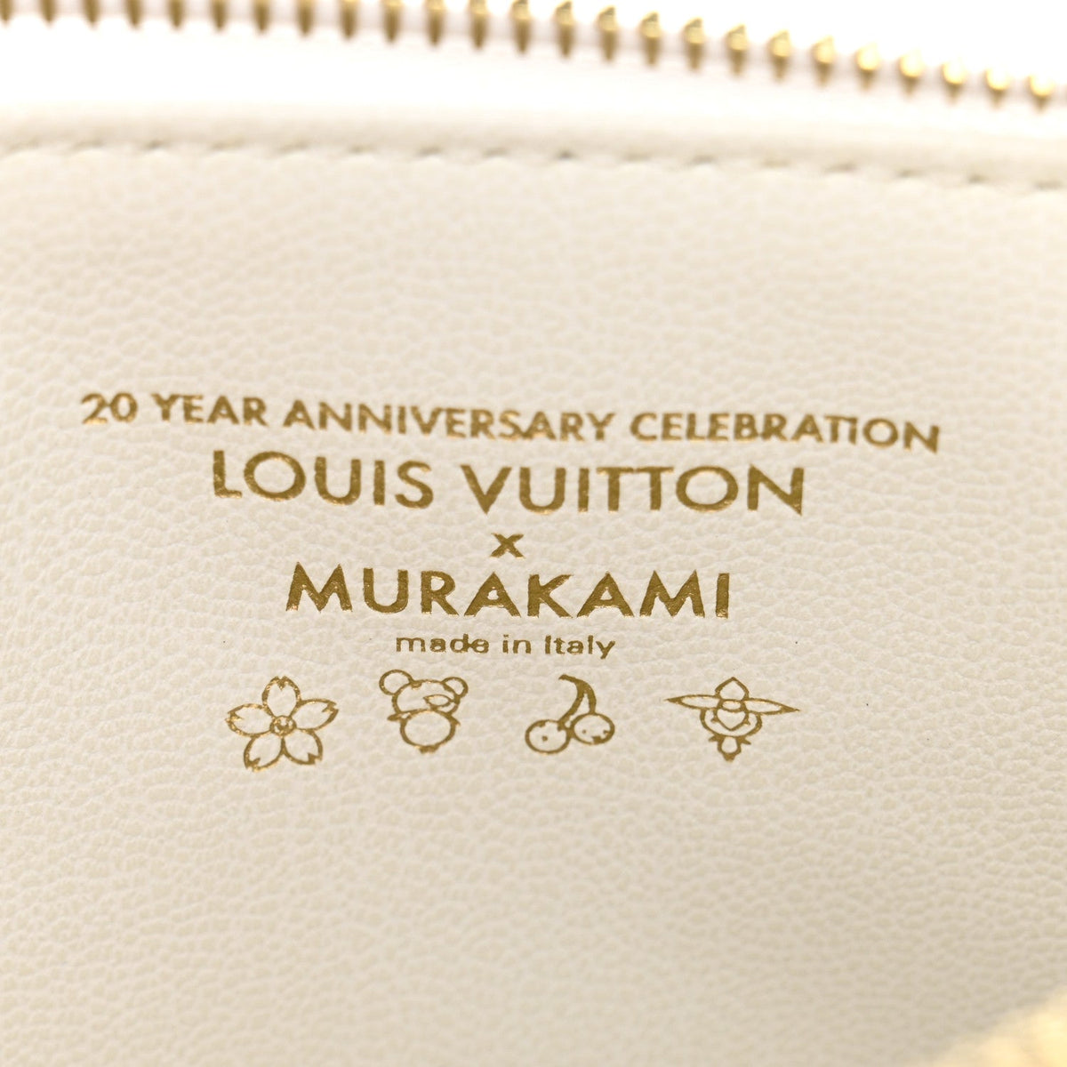LV x TM Lambskin Embossed Monogram Coussin PM White Multicolor