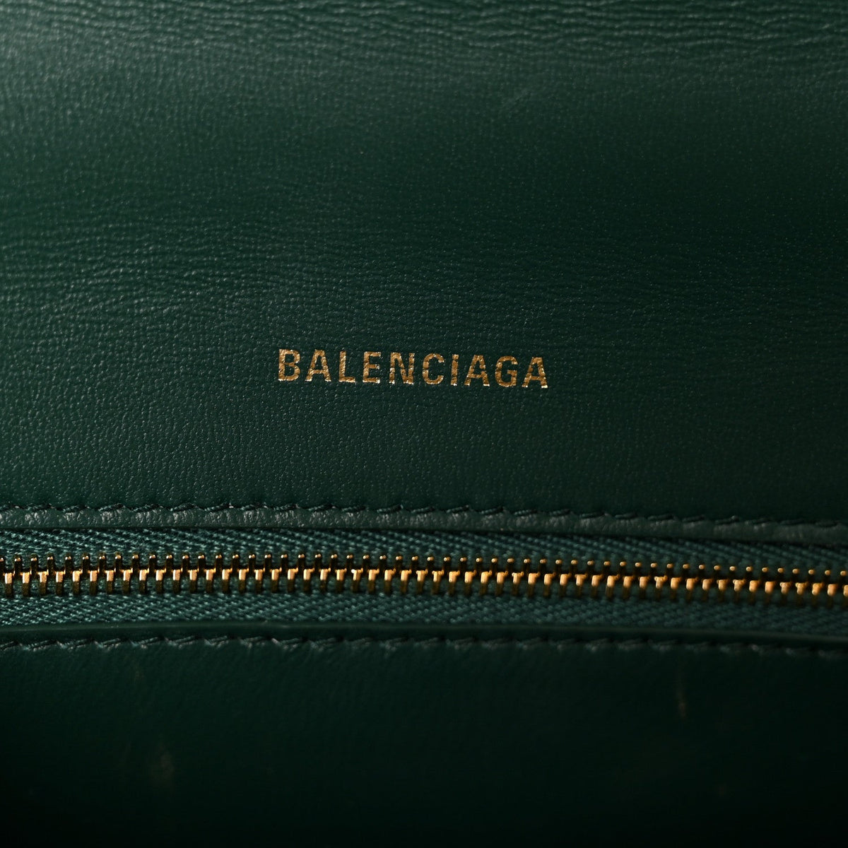 Shiny Calfskin Crocodile Embossed Small Hourglass Top Handle Bag Forest Green