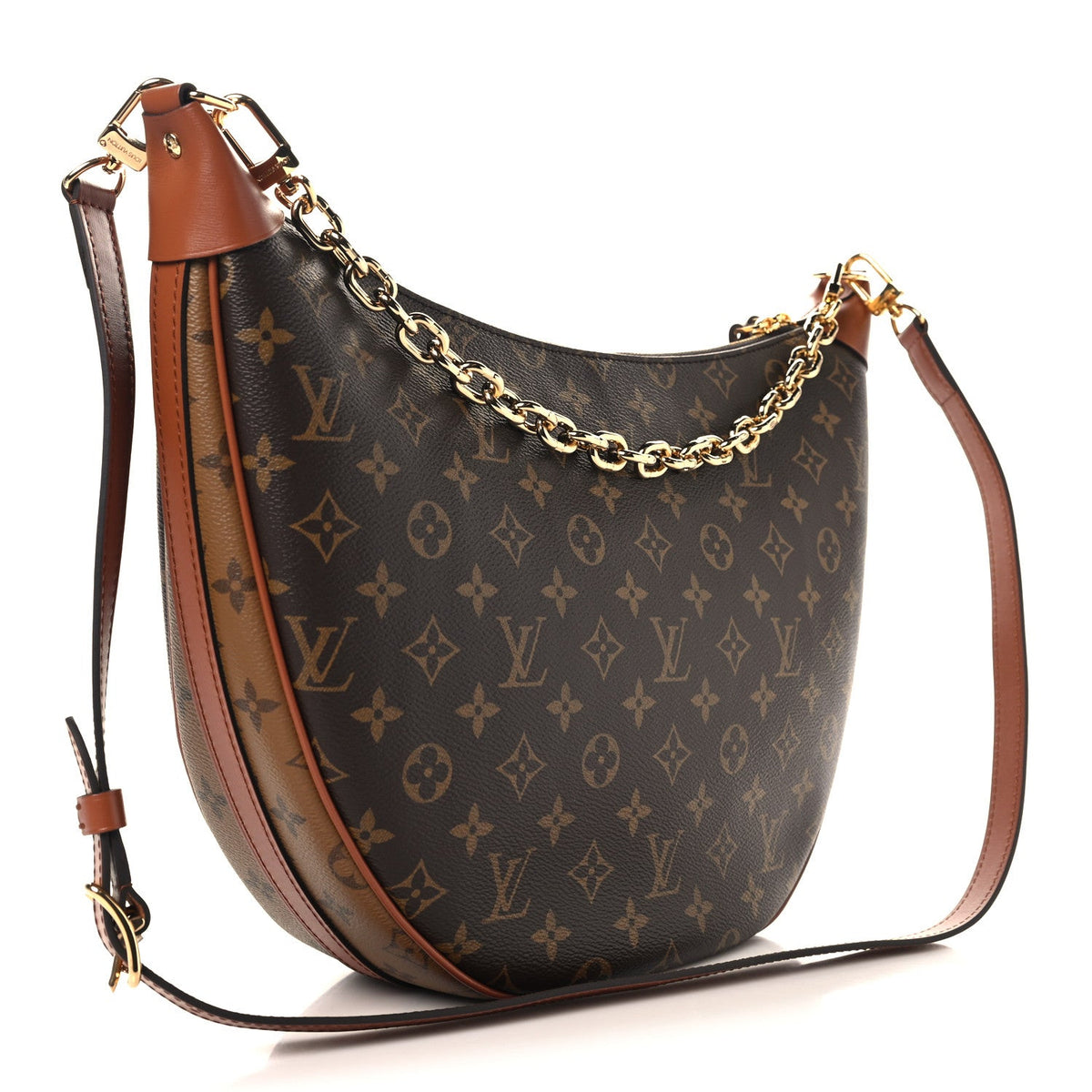 Reverse Monogram Loop Hobo