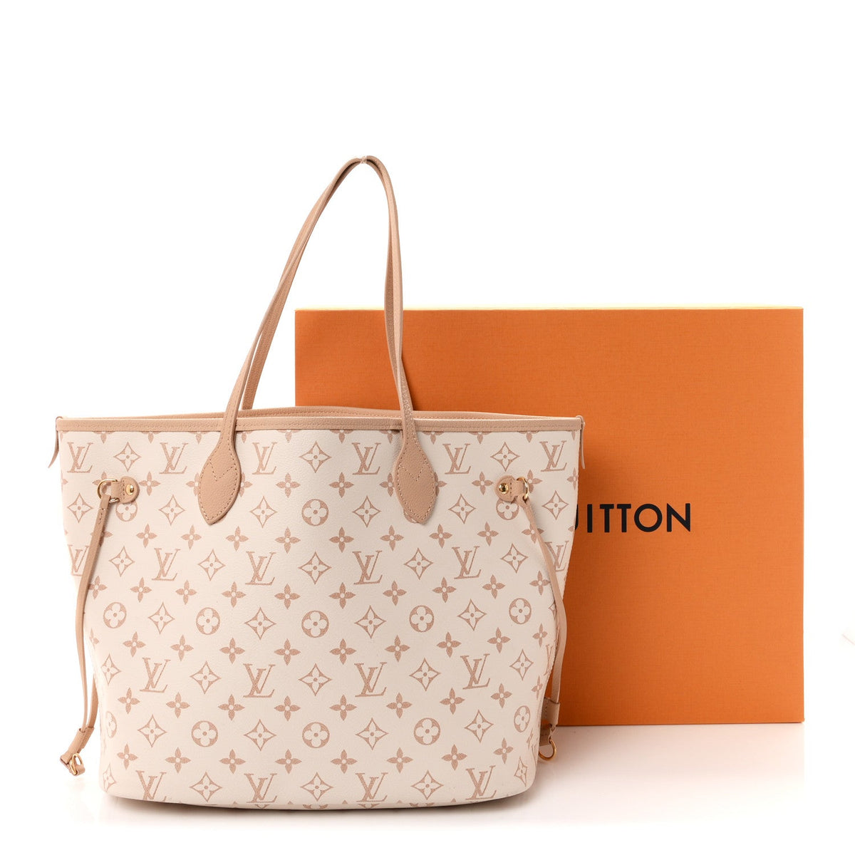 Monogram Inside Out Reversible Neverfull MM Dune Hazelnut