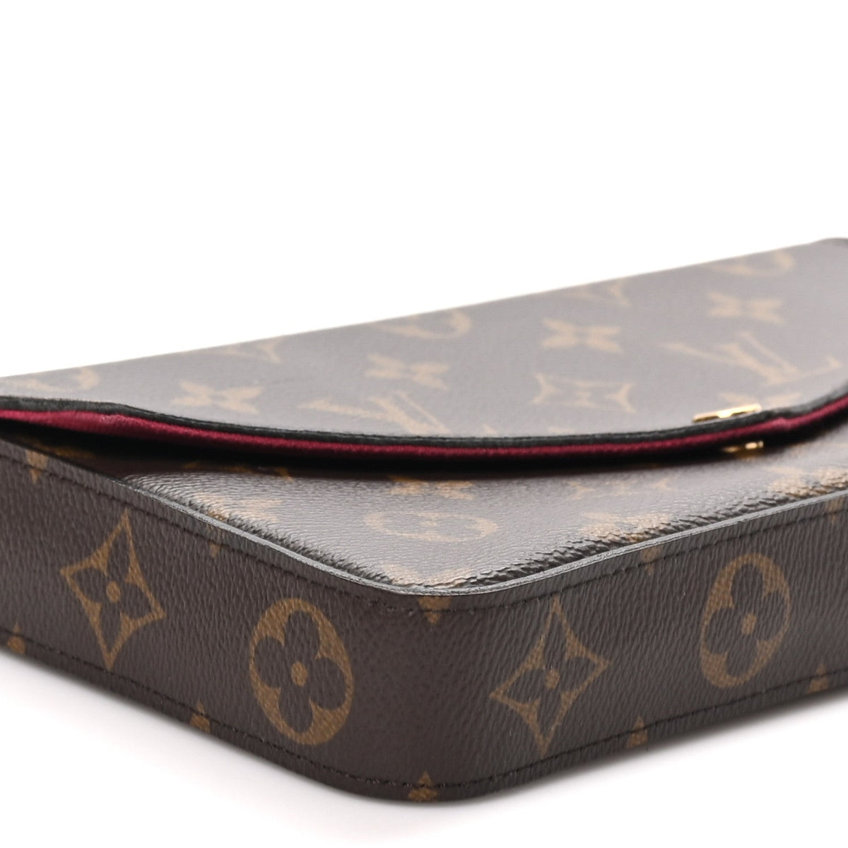 Monogram Pochette Felicie Chain Wallet Fuchsia