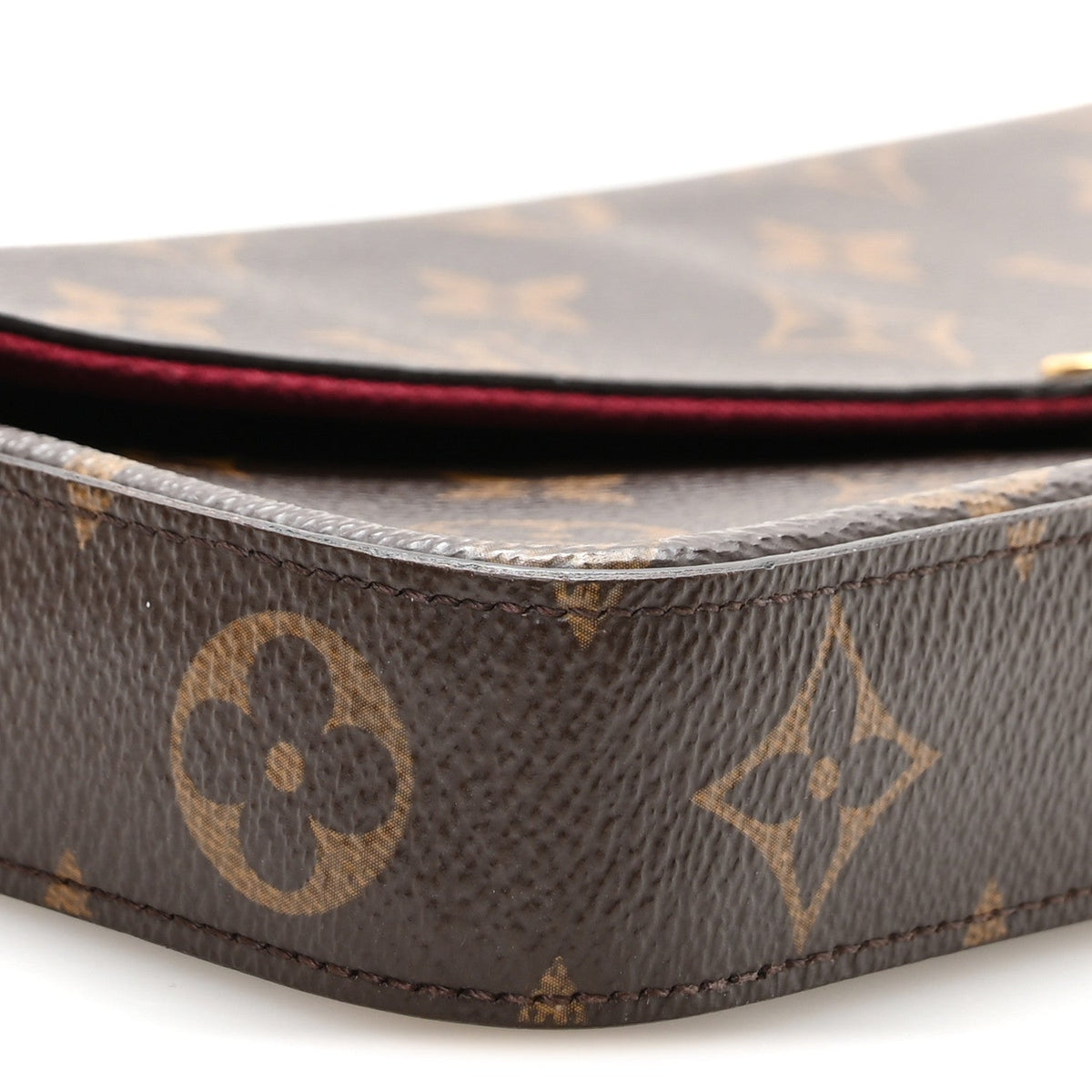 Monogram Pochette Felicie Chain Wallet Fuchsia