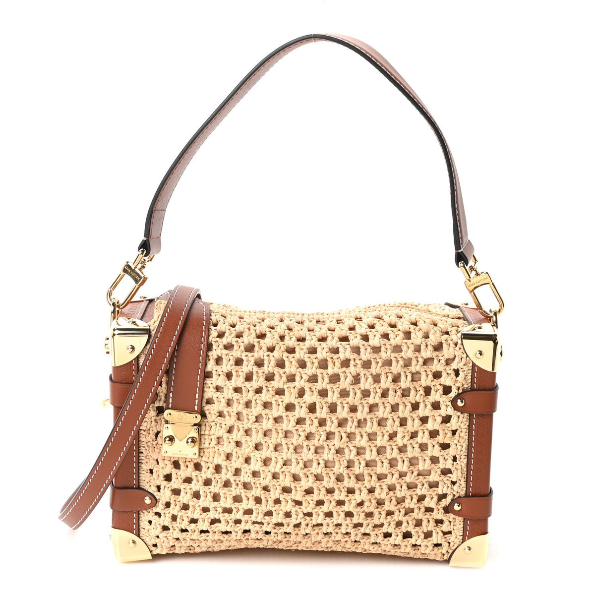 Raffia Side Trunk MM Natural Brown