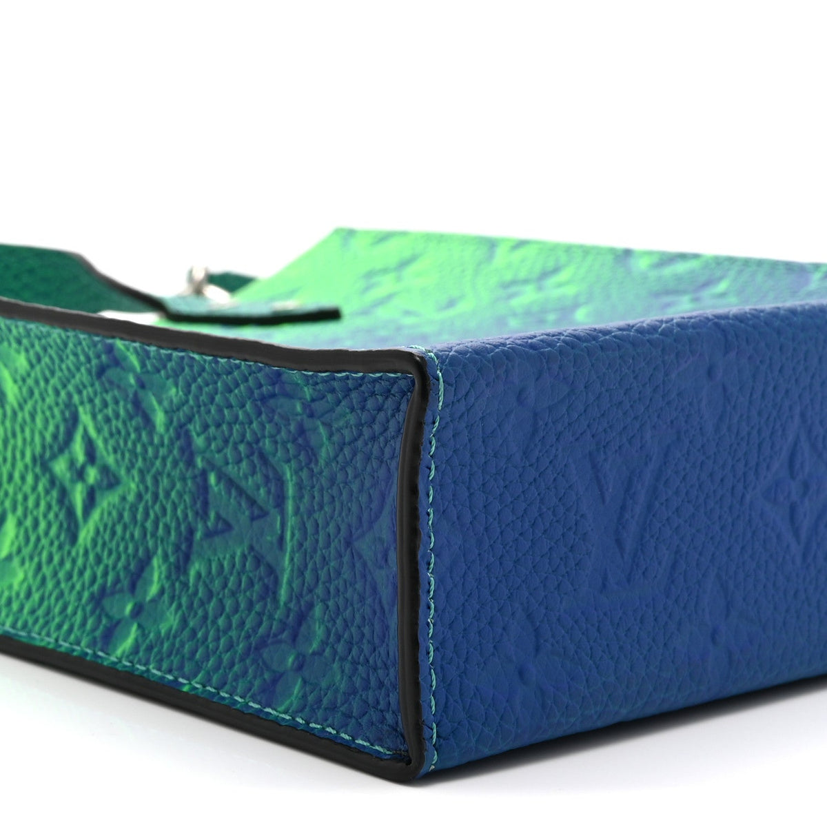 Taurillon Illusion Sac Plat XS Bleu Vert