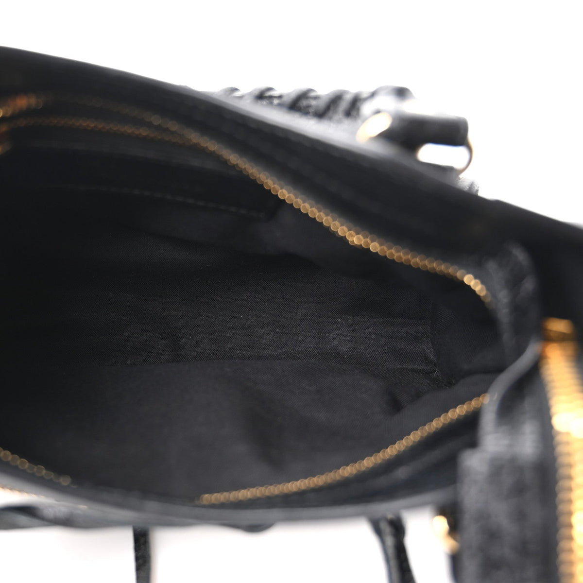 Agneau Classic Gold Hardware Mini City Black