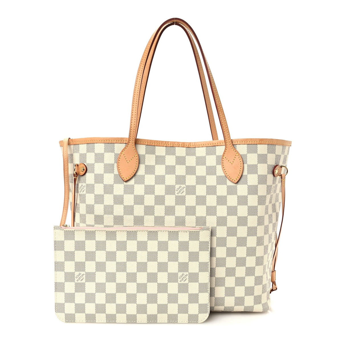 Damier Azur Neo Neverfull MM Rose Ballerine