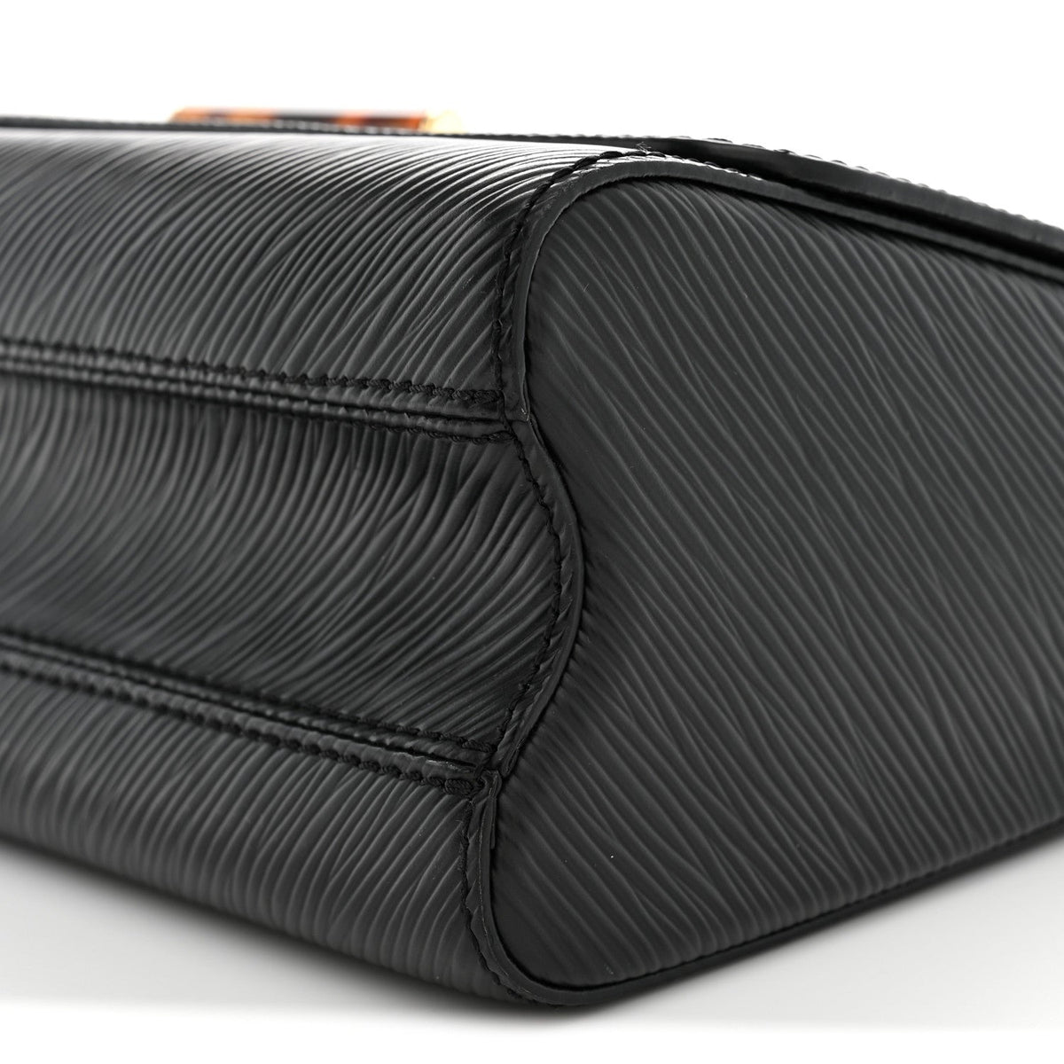 Epi Tortoiseshell Twist Shoulder Bag MM Black