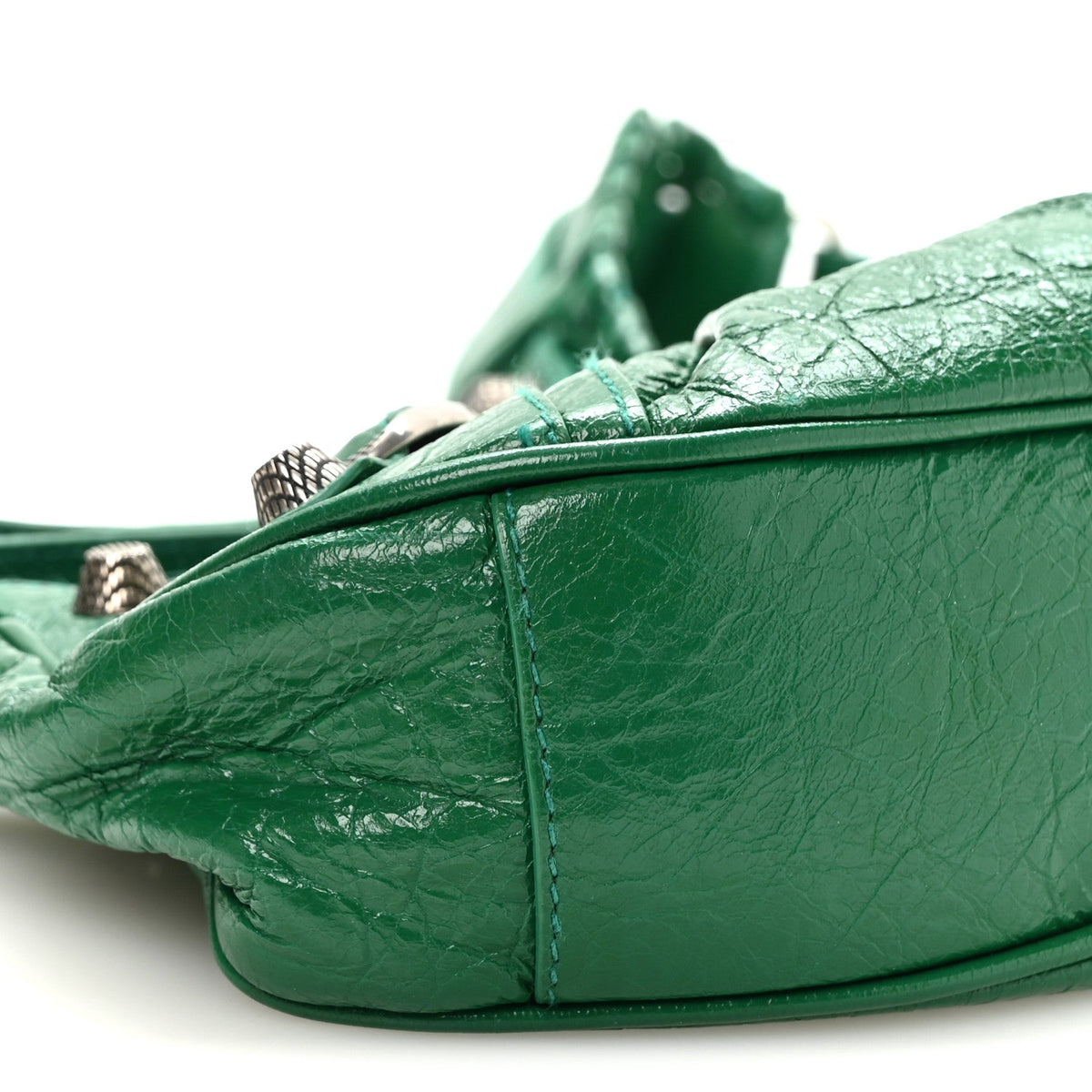 Agneau Arena Le Cagole Shoulder Bag XS Jade