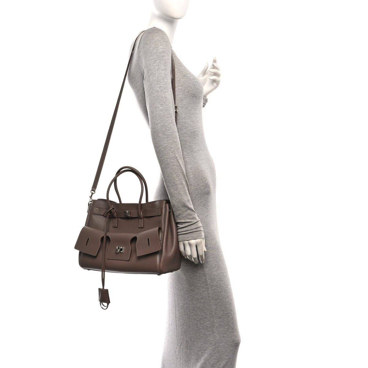 Smooth Calfskin Small Bel Air Carry All Bag Taupe