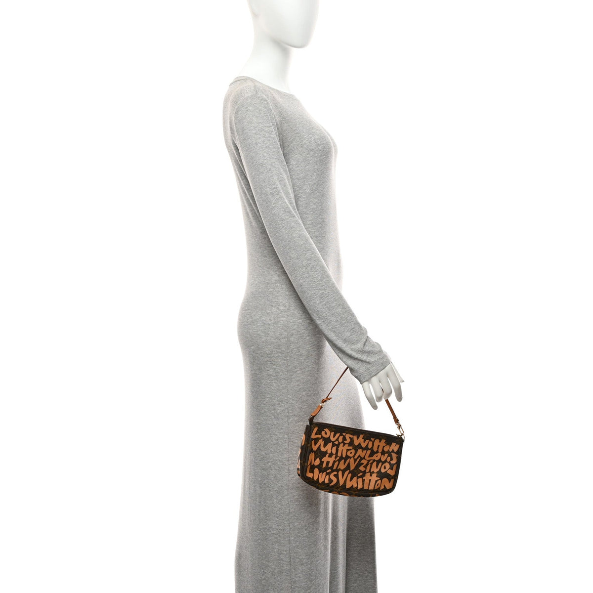 Monogram Graffiti Pochette Accessories Peach