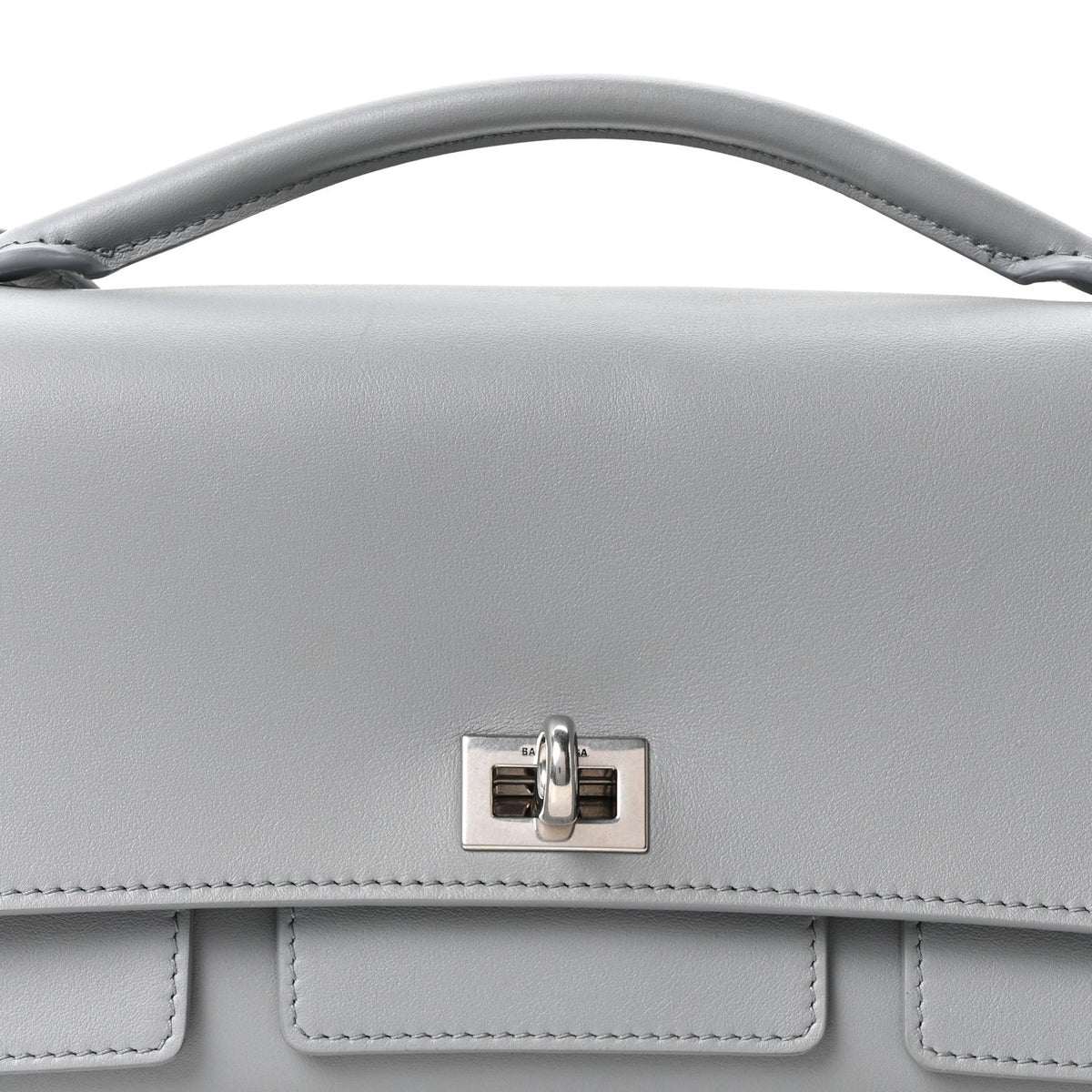 Smooth Calfskin Small Bel Air Clutch On Strap Cloud Grey