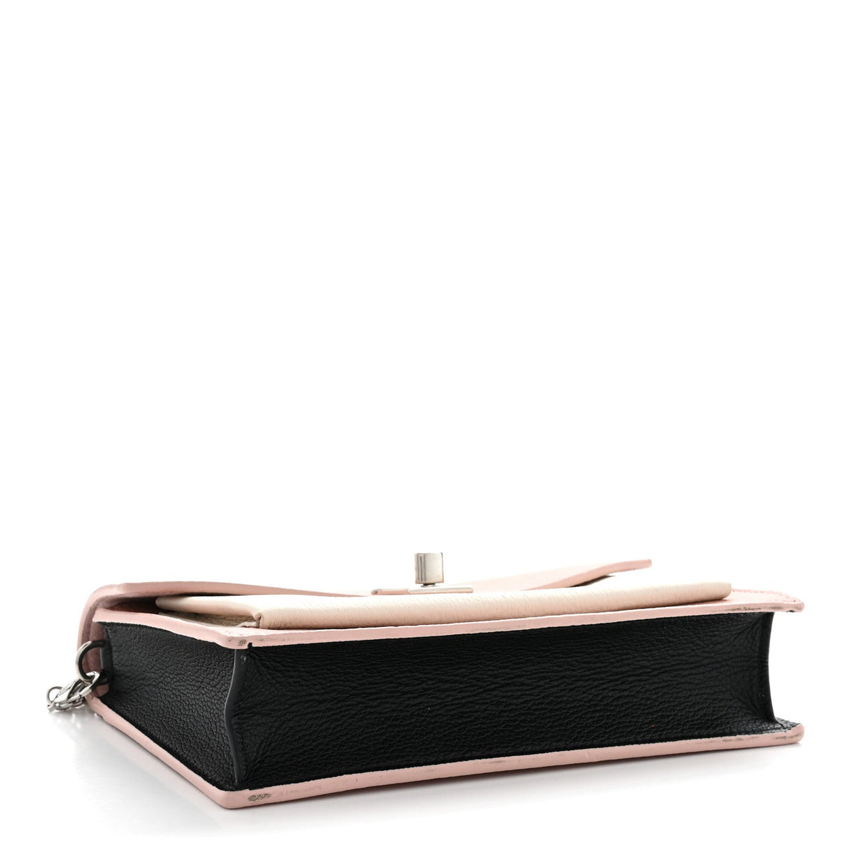 Calfskin Mylockme Chain Pochette Rose Ballet White
