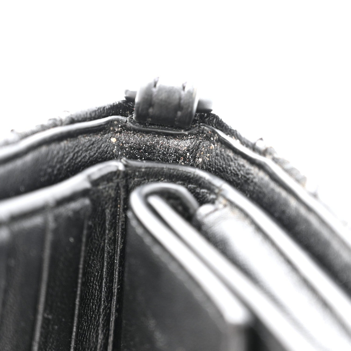 Faux Calfskin Fabric Sneakerhead Crossbody Wallet Black