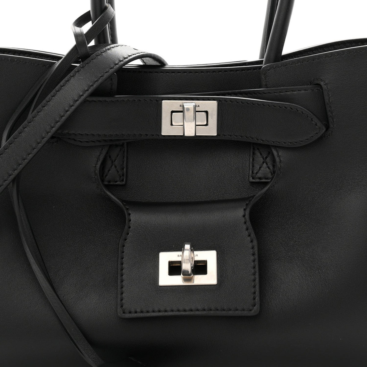 Smooth Calfskin Mini Bel Air Carry All Bag Black