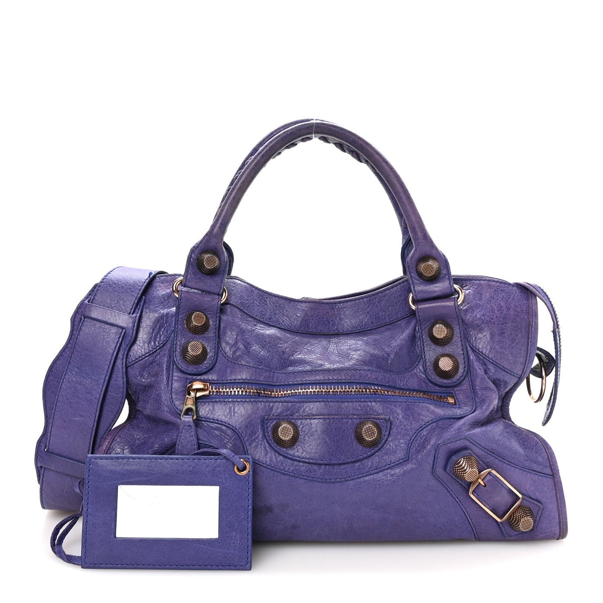 Agneau Giant 21 Rose Gold Hardware City Bleu Lavande