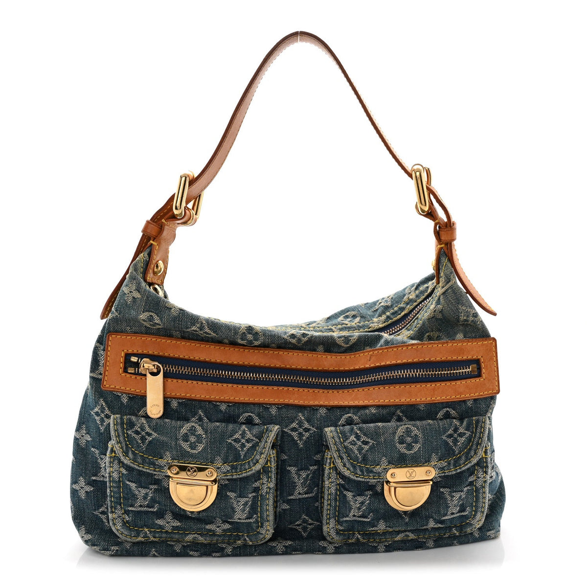 Monogram Denim Baggy PM Blue