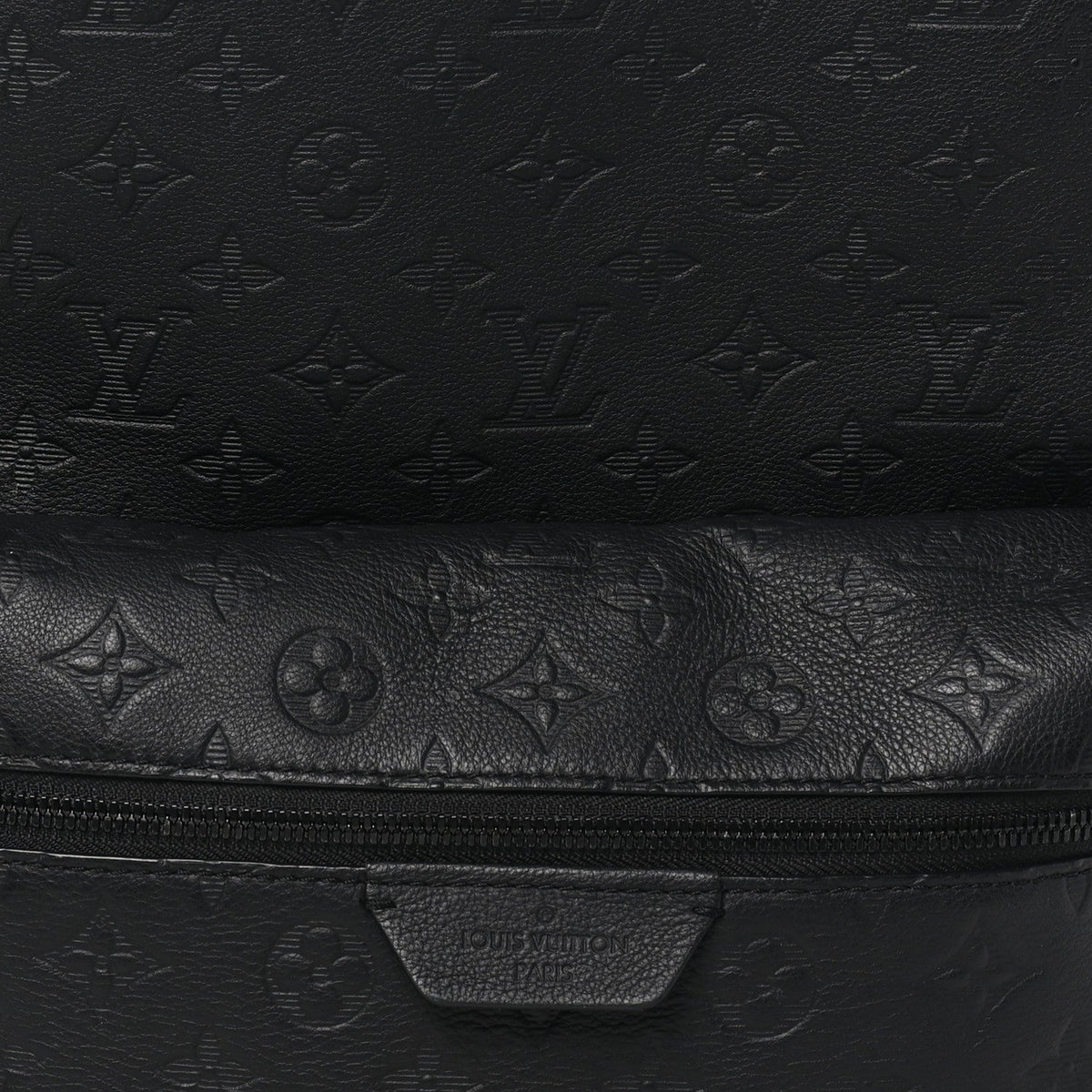 Calfskin Shadow Monogram Discovery Backpack PM Black