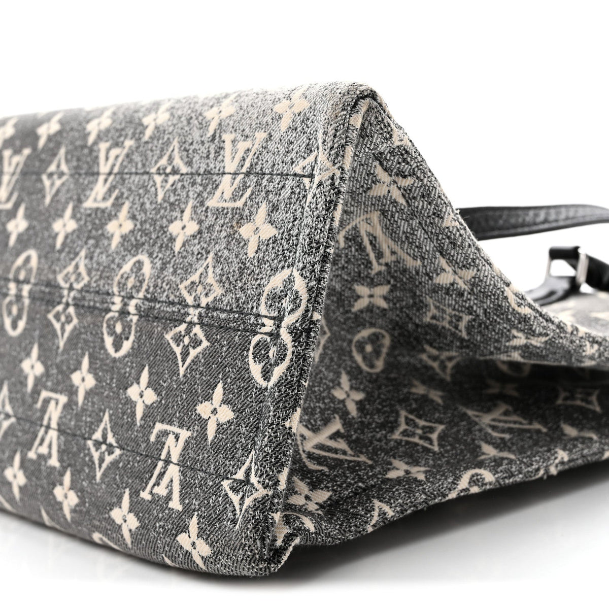 Monogram Jacquard Denim Onthego MM Black