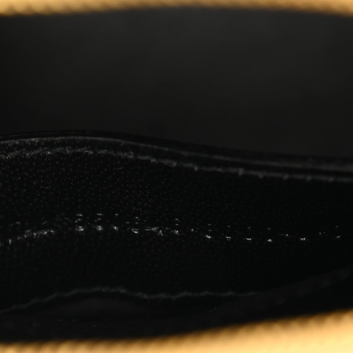 Metallic Calfskin Logo Crocodile Embossed XXS Ville Top Handle Bag Gold Black