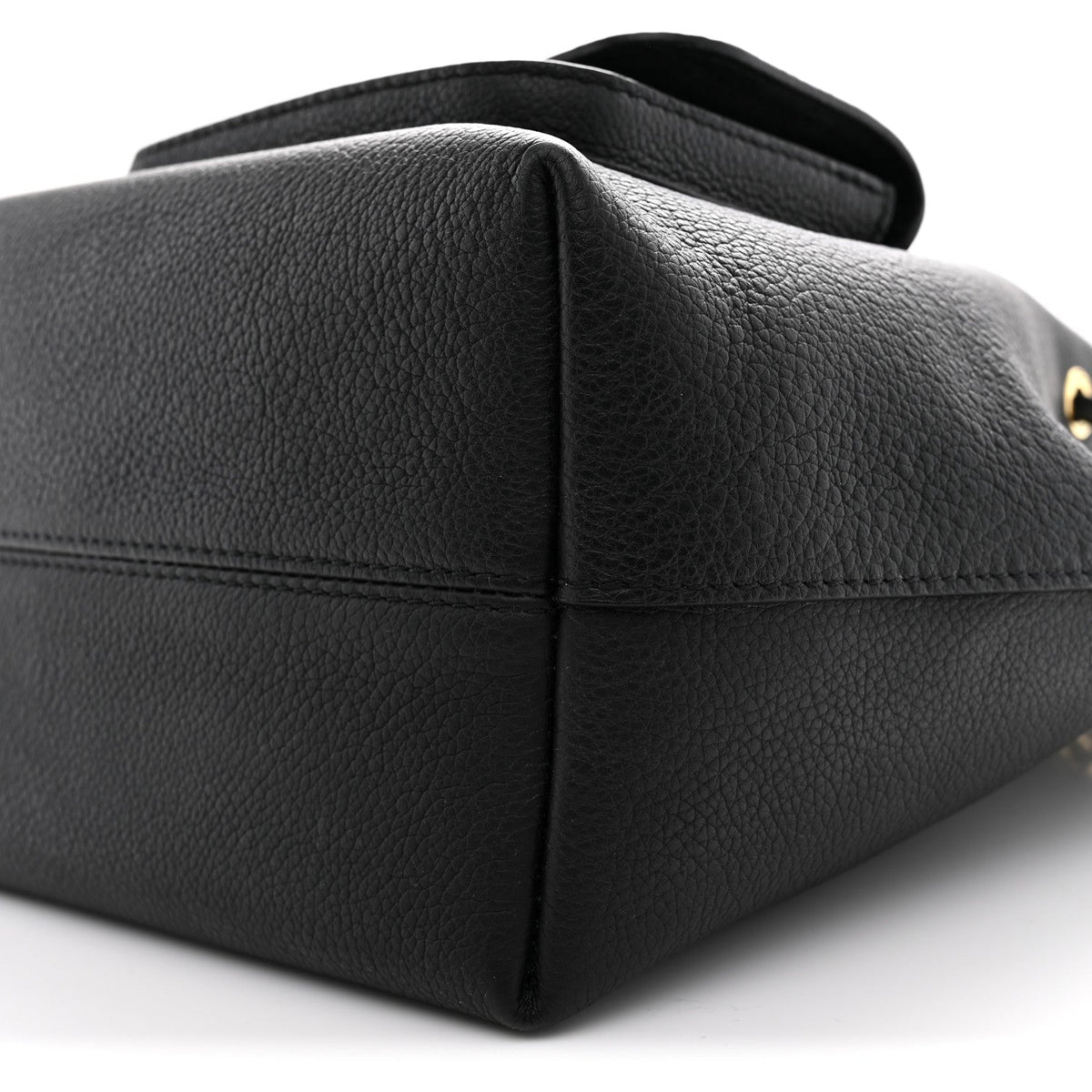 Calfskin Lockme Bucket MM Black