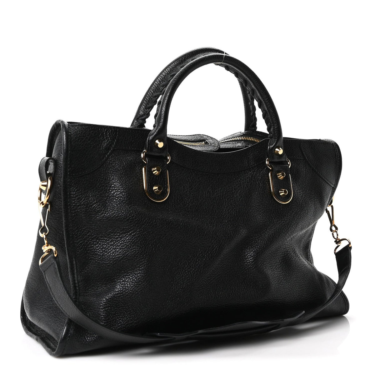 Chevre Gold Metallic Edge Hardware City Black