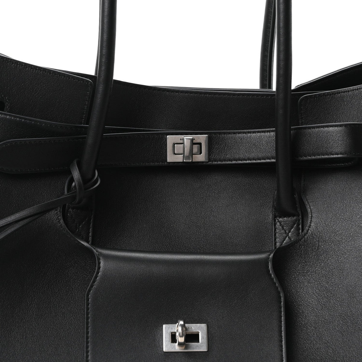 Smooth Calfskin Large Bel Air Carry All Bag Black