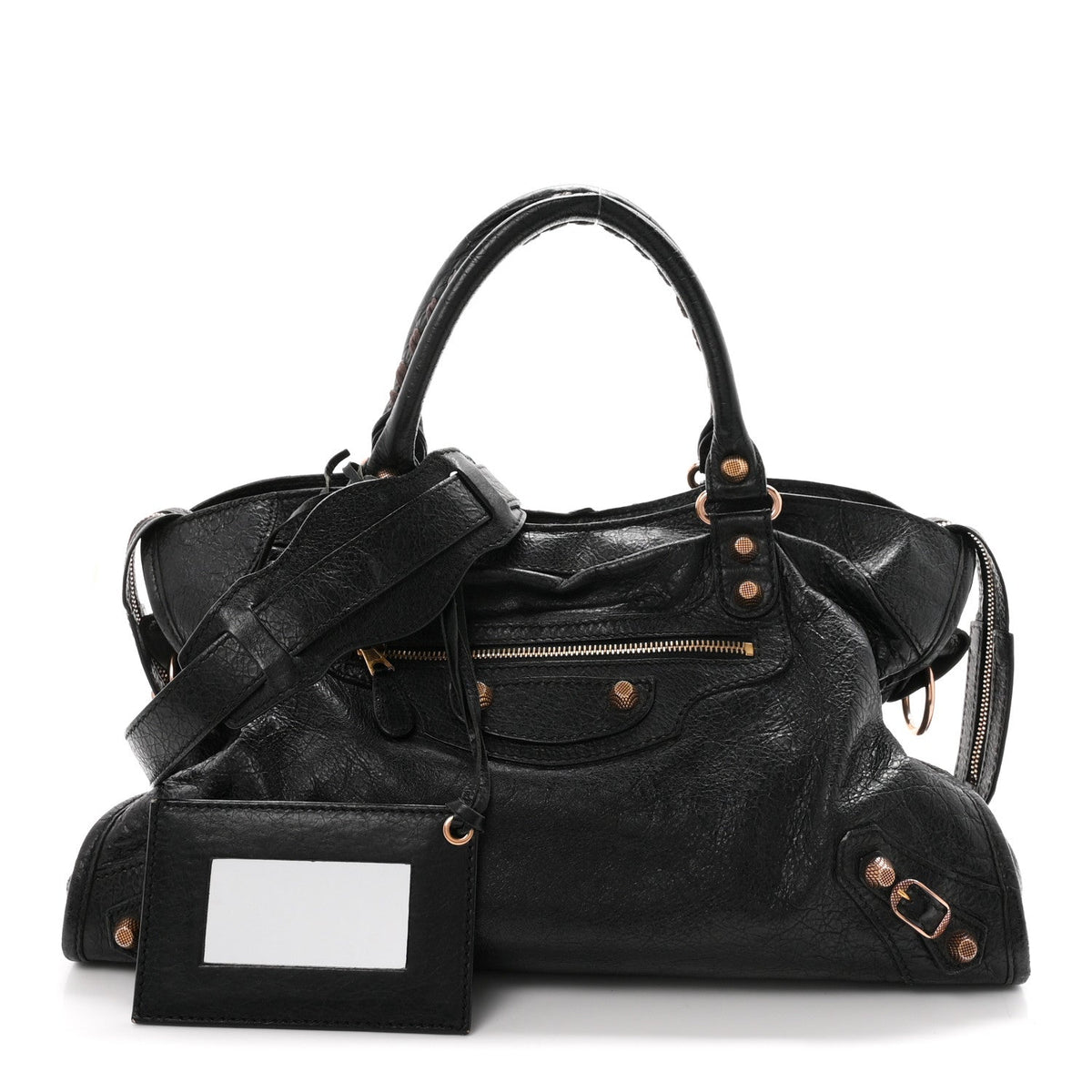 Agneau Giant 12 Rose Gold Hardware City Black