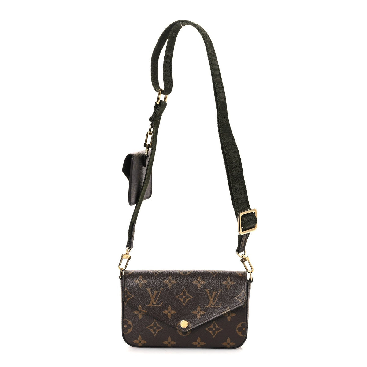 Monogram Felicie Strap & Go Kaki
