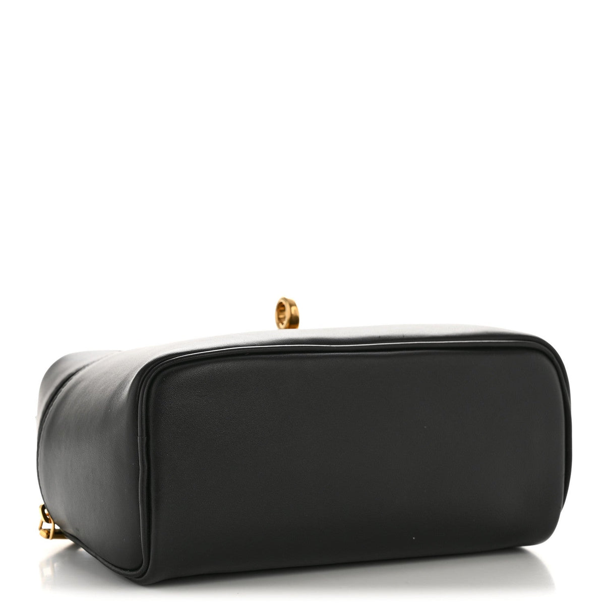 Natural Smooth Calfskin Rodeo Vanity Black