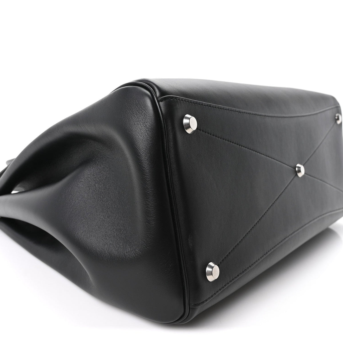 Smooth Calfskin Large Bel Air Carry All Bag Black