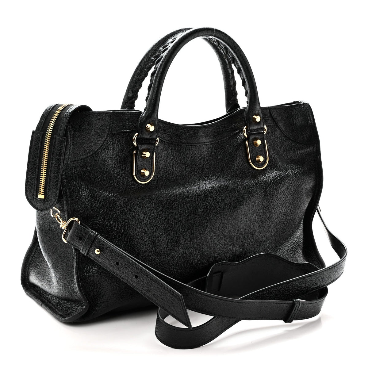Chevre Gold Metallic Edge Hardware City Black