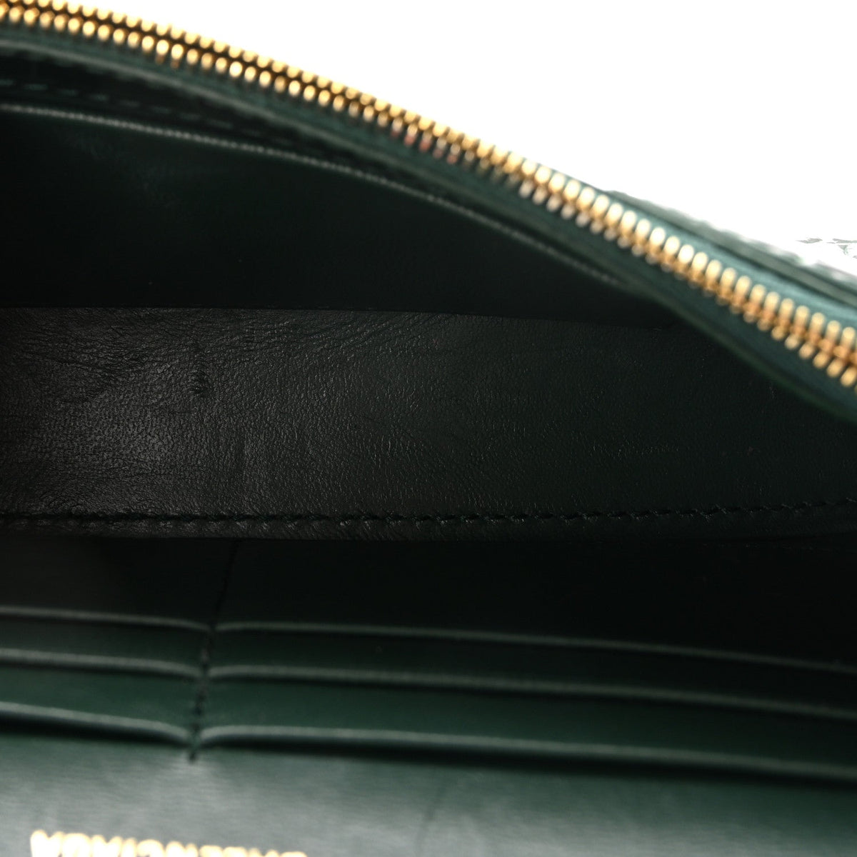 Shiny Calfskin Crocodile Embossed Hourglass Chain Bag Forest Green