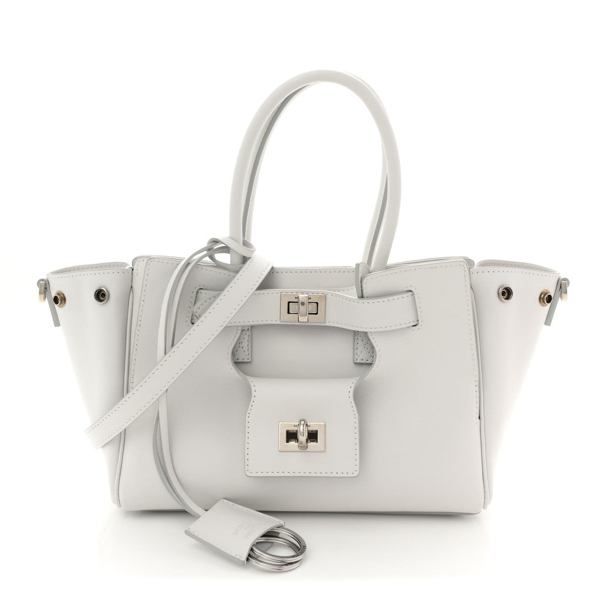 Smooth Calfskin Mini Bel Air Carry All Bag White