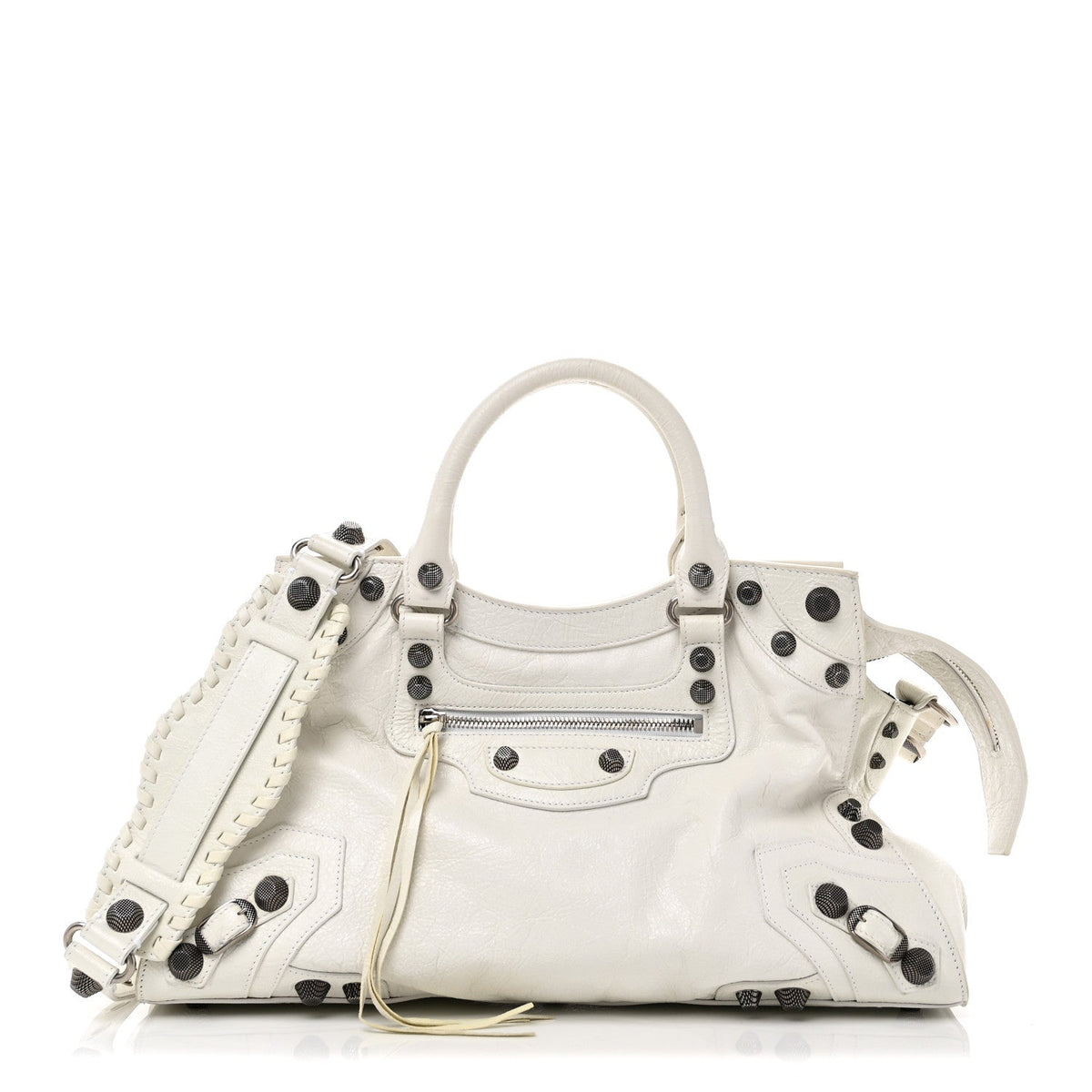 Agneau Arena Neo Cagole City Handbag Optic White