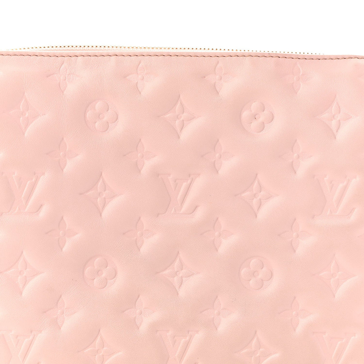 Lambskin Embossed Monogram Coussin PM Rose