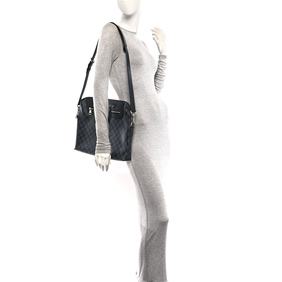 Damier Graphite Porte-Documents Jour