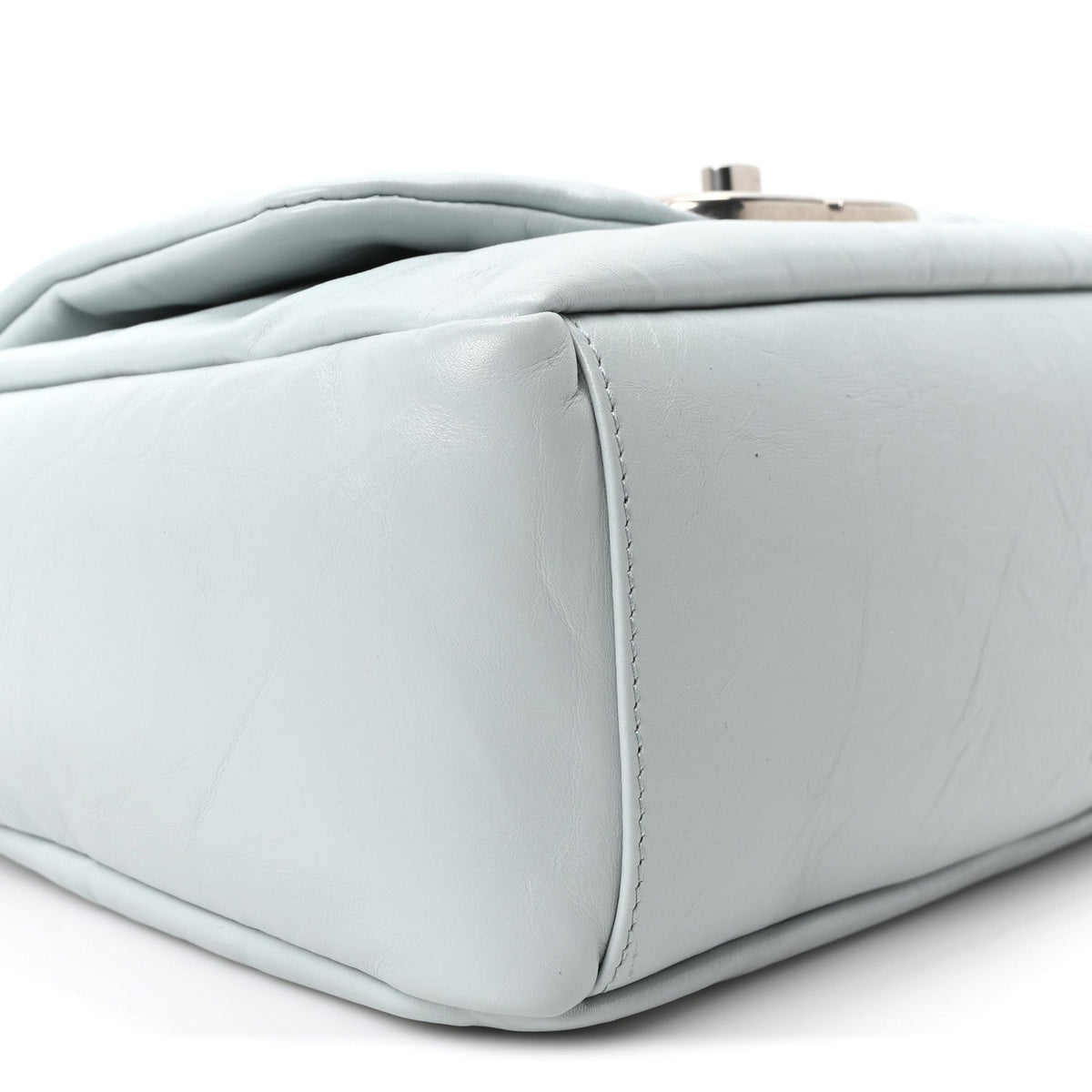 Thin Calfskin Small Monaco Sling Shoulder Bag  Light Blue