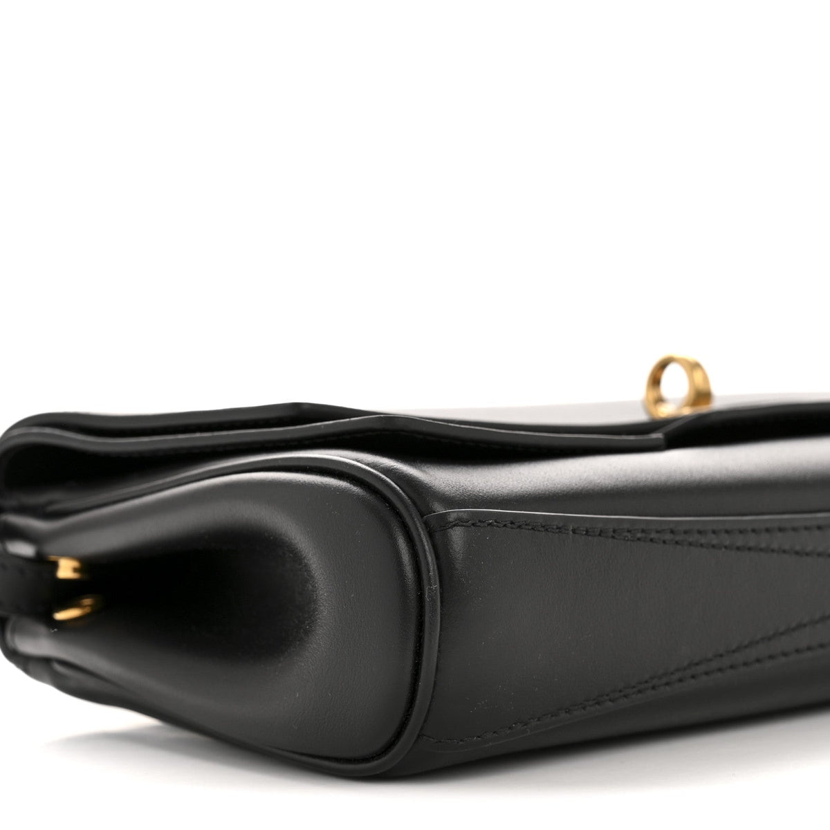 Smooth Calfskin Small Bel Air Clutch On Strap Black Black