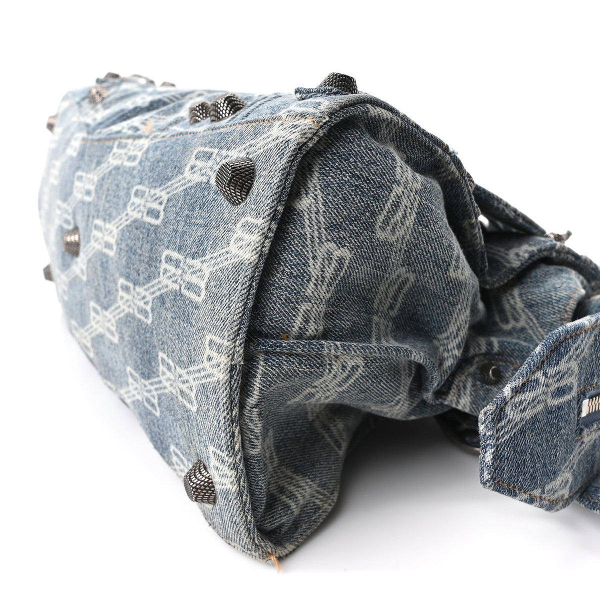 Denim BB Monogram Neo Cagole City Handbag Blue