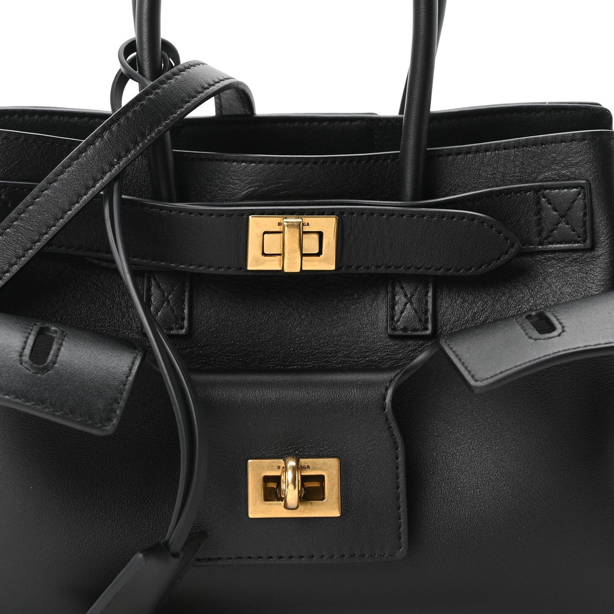 Smooth Calfskin Mini Bel Air Carry All Bag Black