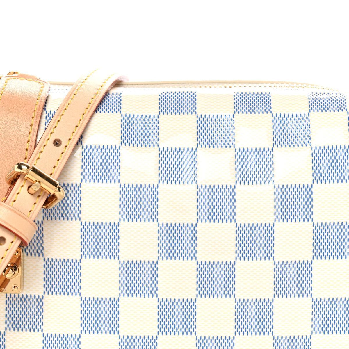 Damier Vernis Side Trunk MM Celeste Blue