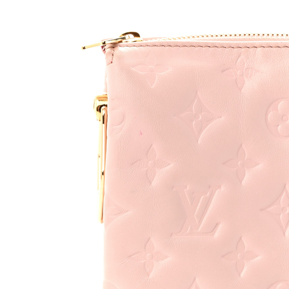 Lambskin Embossed Monogram Coussin PM Rose