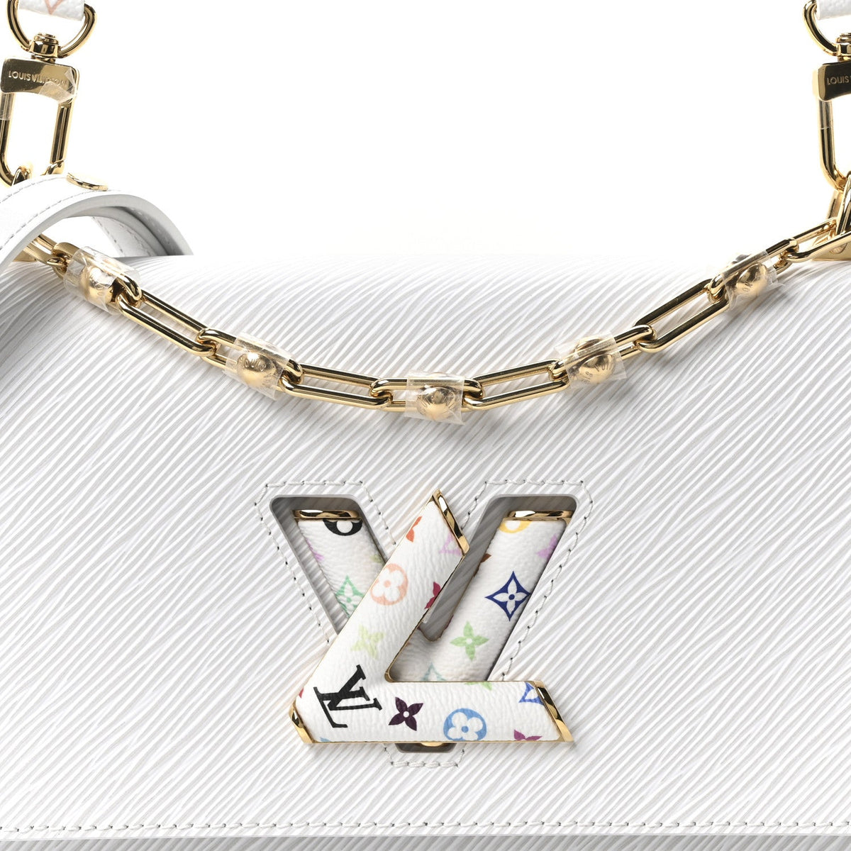 LV X TM Epi Twist MM Slim Shoulder Bag White