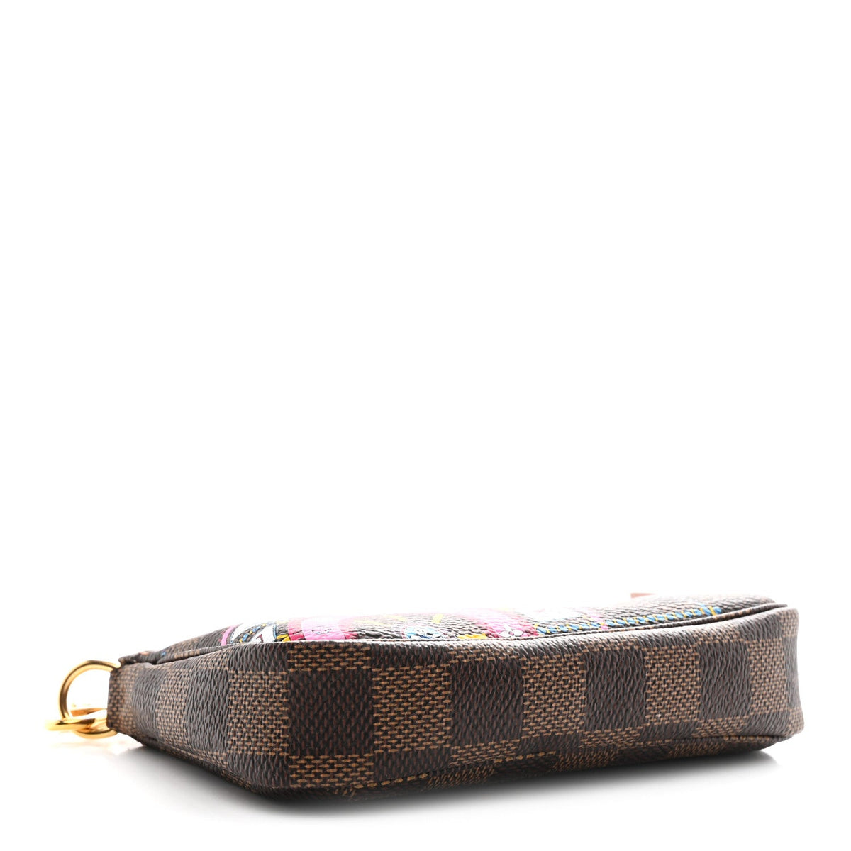 Damier Ebene 2020 Christmas Animation Big Wheel Mini Pochette Accessories Rose Ballerine