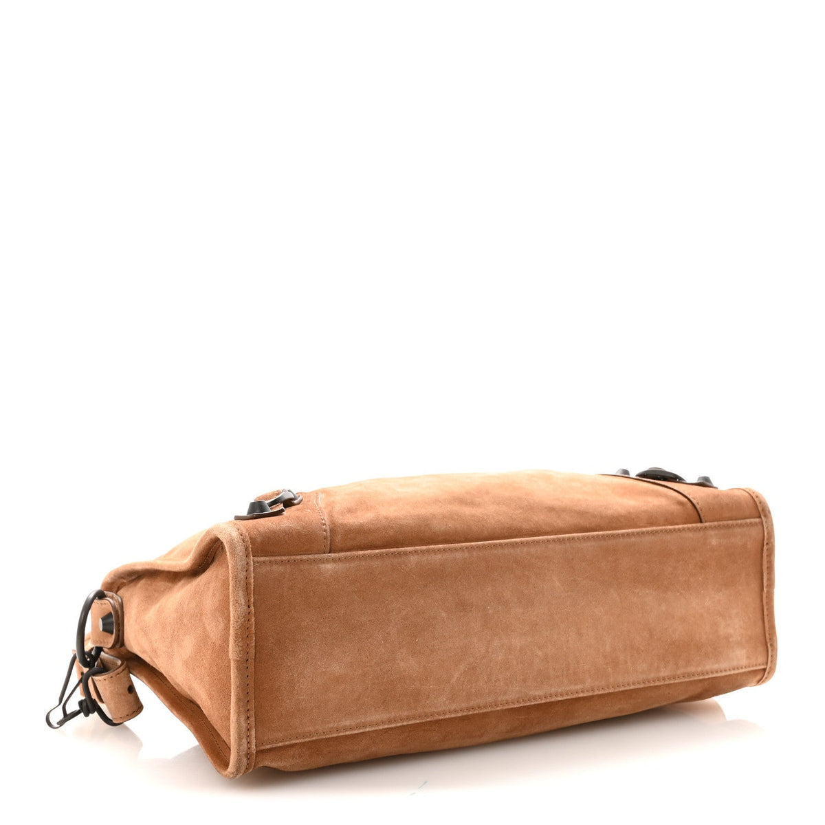 Waxed Suede Calfskin Classic Hardware Small Le City Camel