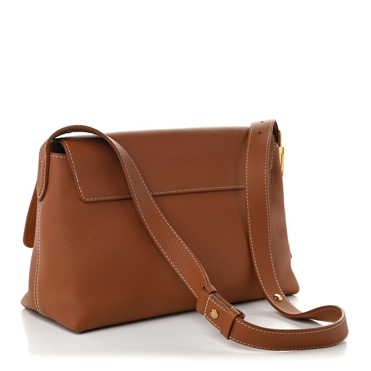 Grained Calfskin Low Key Messenger Cognac