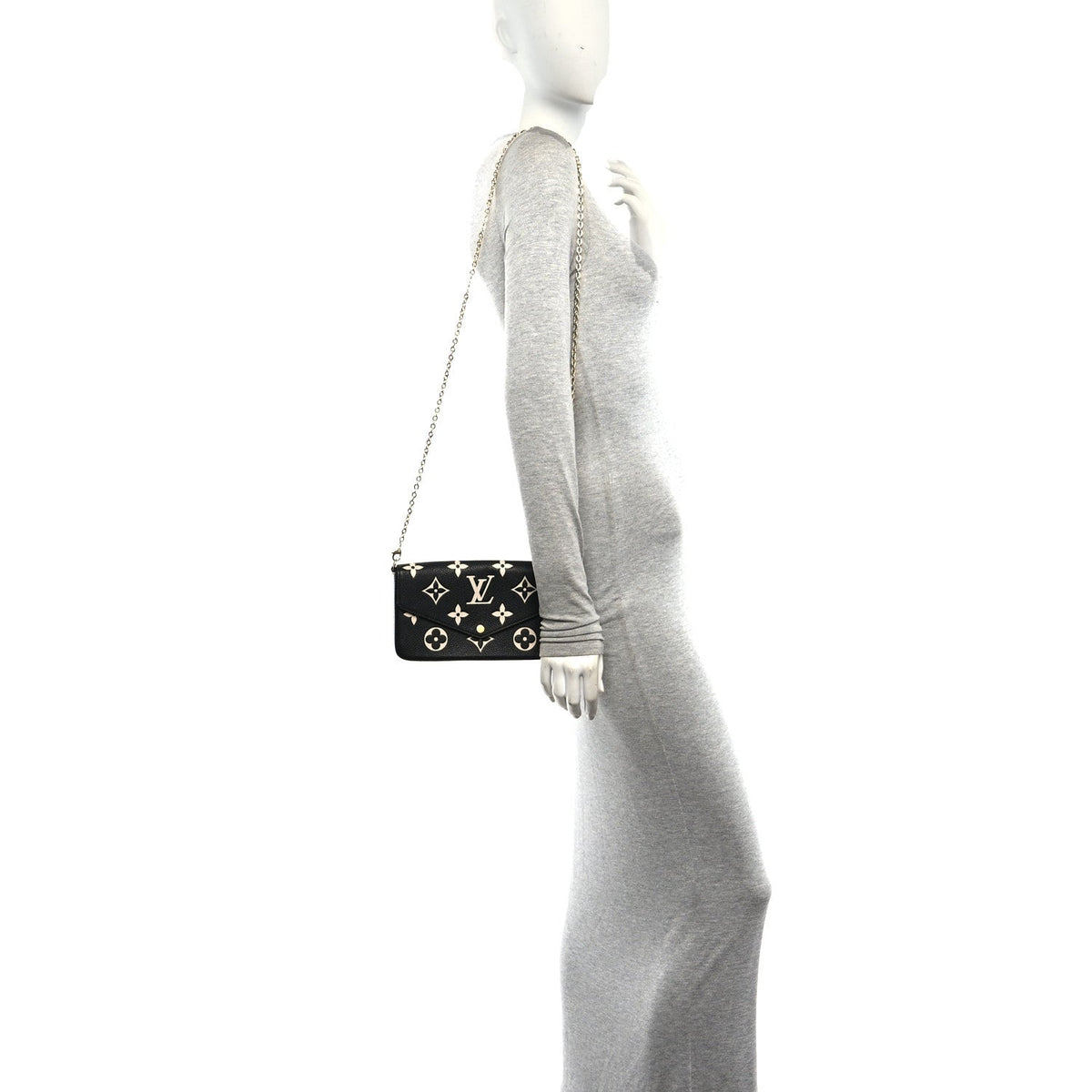 Empreinte Monogram Giant Felicie Pochette Black Beige