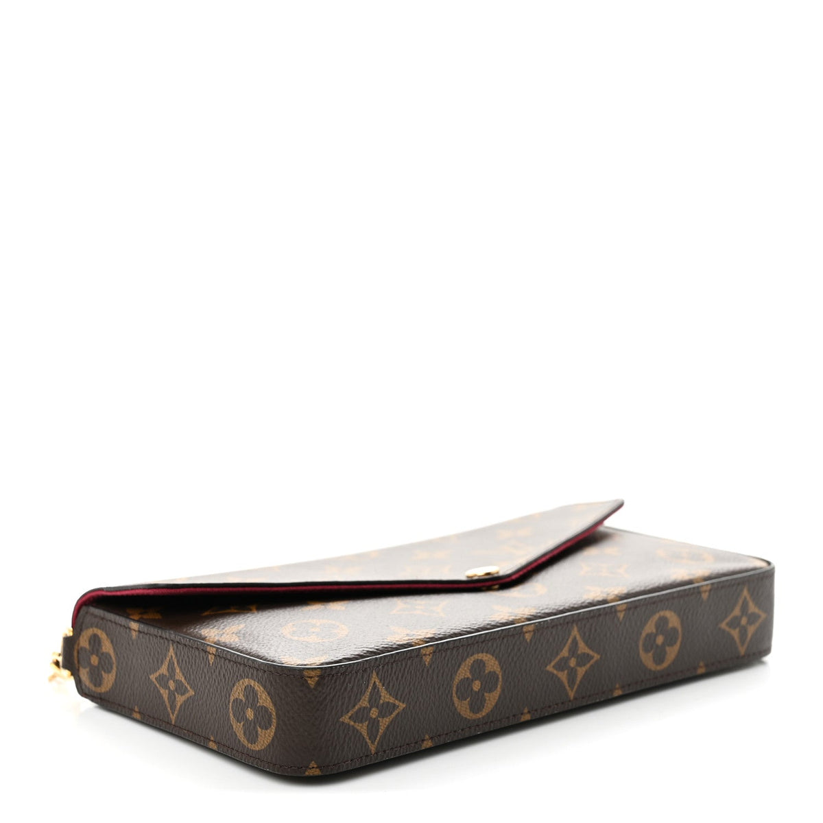Monogram Pochette Felicie Chain Wallet Fuchsia