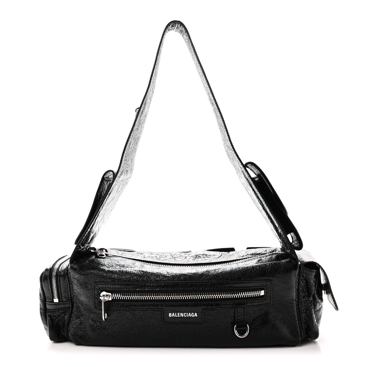Agneau Arena Superbusy XS Sling Zip Shoulder Bag Black Black